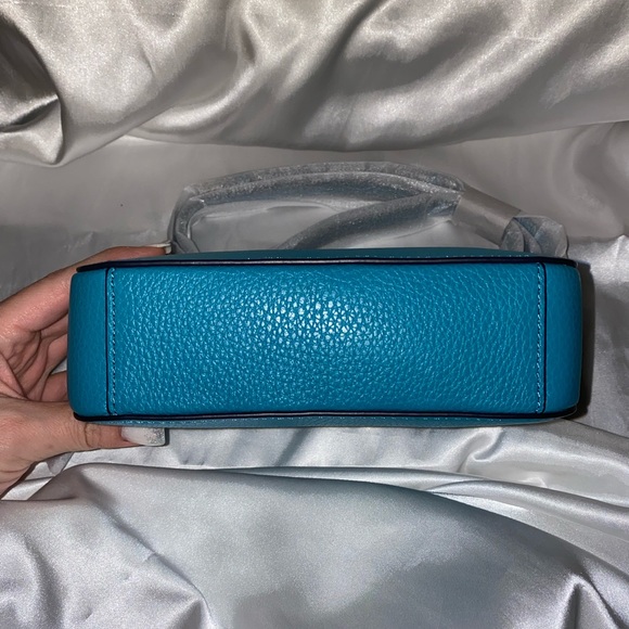 ❌SOLD❌ Coach 87734 Mini Camera Bag Pebble Leather Crossbody Teal - Picture 9 of 11